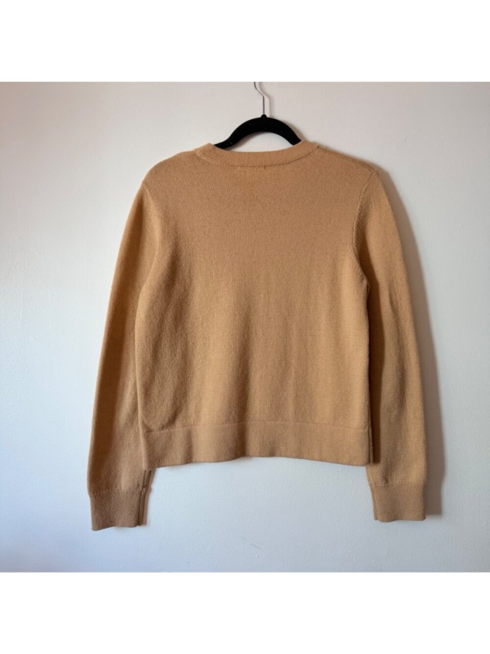 COS Camel Beige 100% Wool Crewneck Sweater Womens Size S - Picture 2 of 6